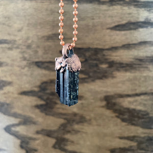 Copper Electroformed Pendant (Black Tourmaline)