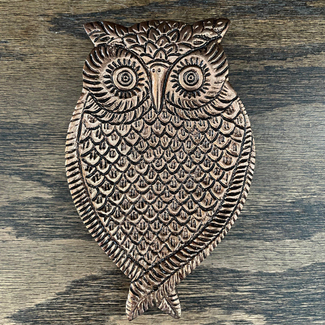 Owl Stick or Cone Burner (Brass Color)