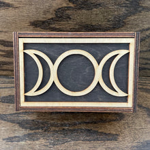 Wood Triple Moon Box (Wood Inlay)