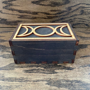 Wood Triple Moon Box (Wood Inlay)