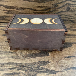 Wood Moon Phase Box (Wood Inlay)